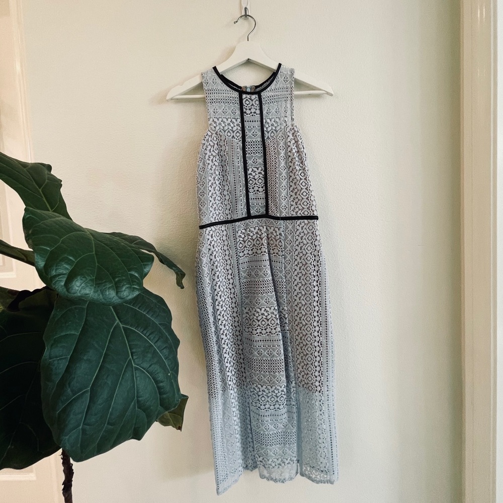 ASOS Light Blue Lace MIDI Dress NWT